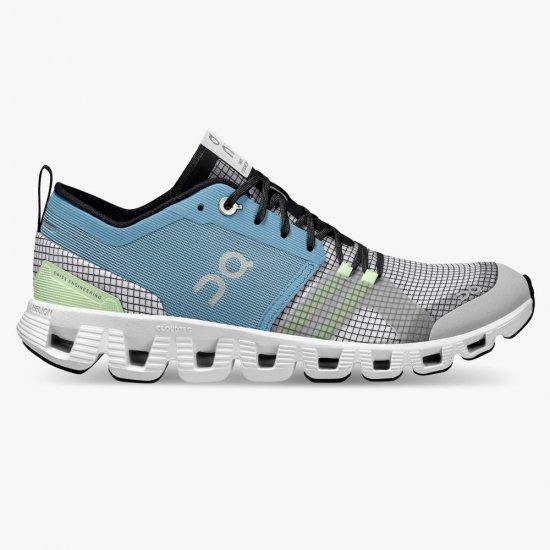 On Cloud X Shift: Colorful Lightweight Workout Shoe - Niagara | White - Click Image to Close