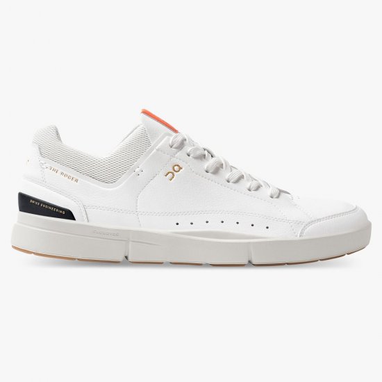 On THE ROGER: tennis-inspired sneaker by On & Roger Federer - White | Flame - Click Image to Close