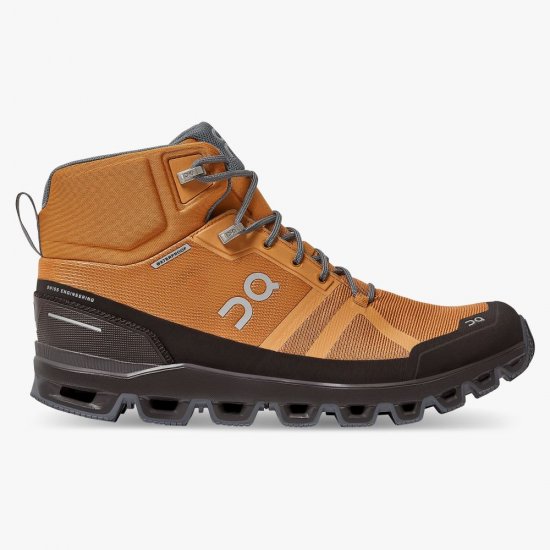 On Cloudrock Waterproof - The Lightweight Hiking Boot - Pecan | Brown - Click Image to Close