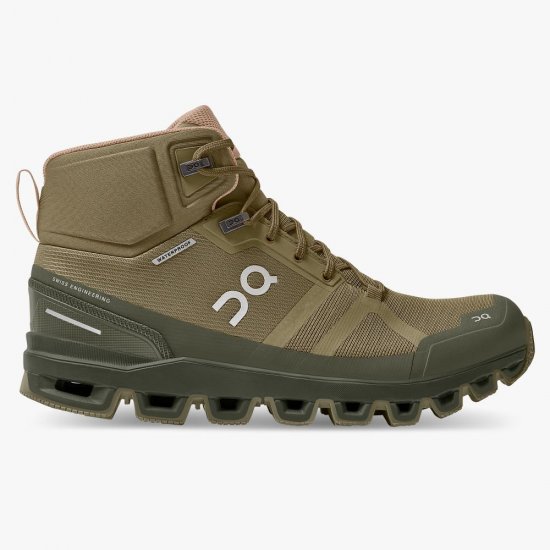 On Cloudrock Waterproof - The Lightweight Hiking Boot - Olive | Reed - Click Image to Close