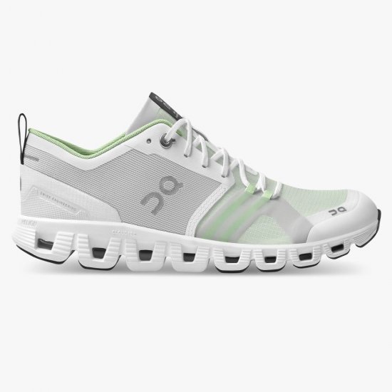 On Cloud X Shift: Colorful Lightweight Workout Shoe - White | Matcha - Click Image to Close